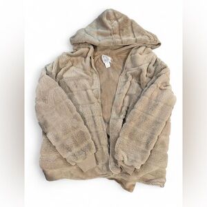 Cozy Beige Hooded Cardigan